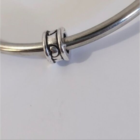 Silver Heart Spacer Charm for Pandora Style Bracelet - Picture 4 of 4